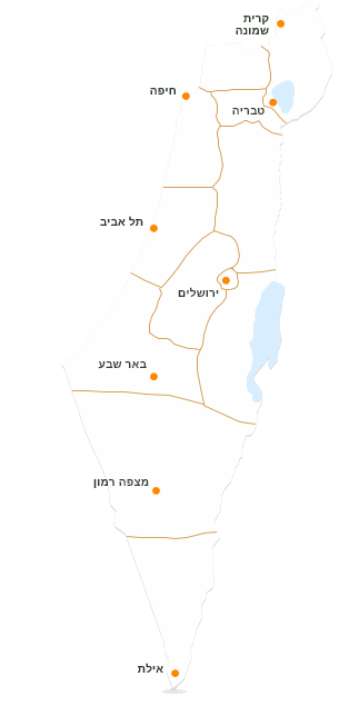 map of israel