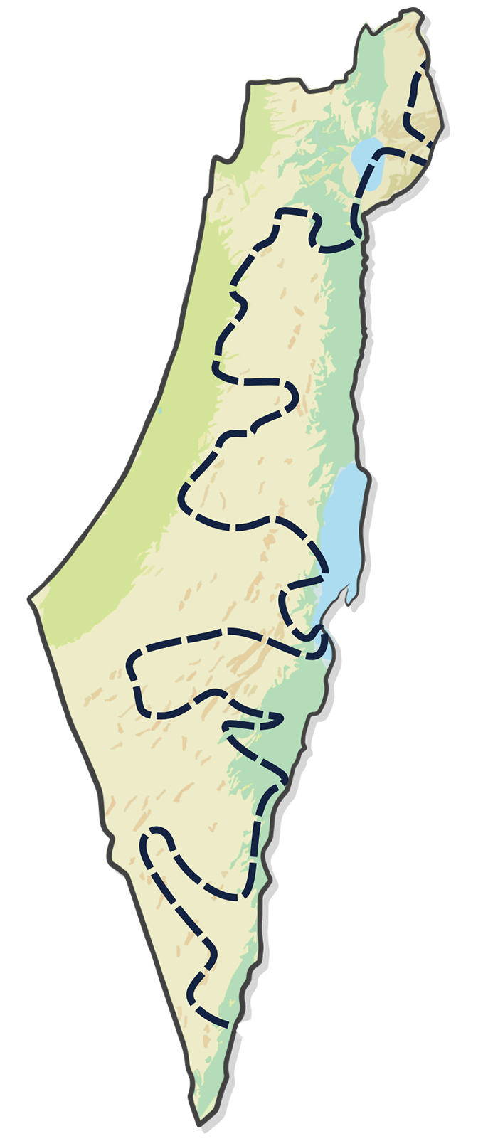 general.map of israel